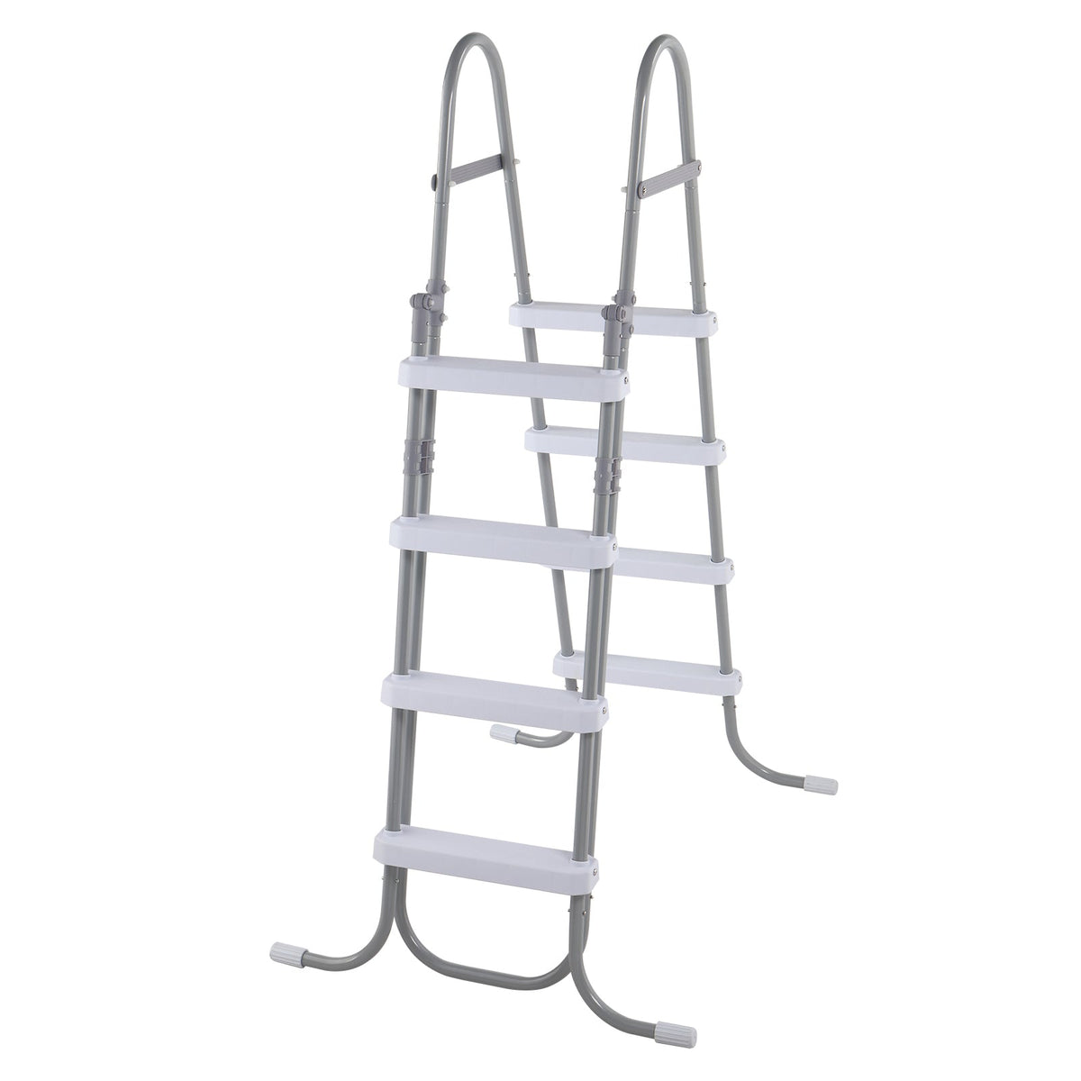 4-step above ground pool ladder 52 inch wide 300 lbs capacity foldable safety ladder – WildRush
