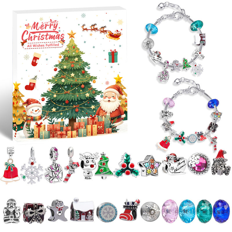 Christmas Advent calendar blind box DIY bracelet kit for holiday gifting