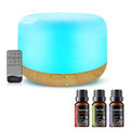 500ml Ultrasonic Essential Oil Diffuser & Humidifier – Remote Control, Auto-Off Timer, 7 Color Night Light | Free US Shipping