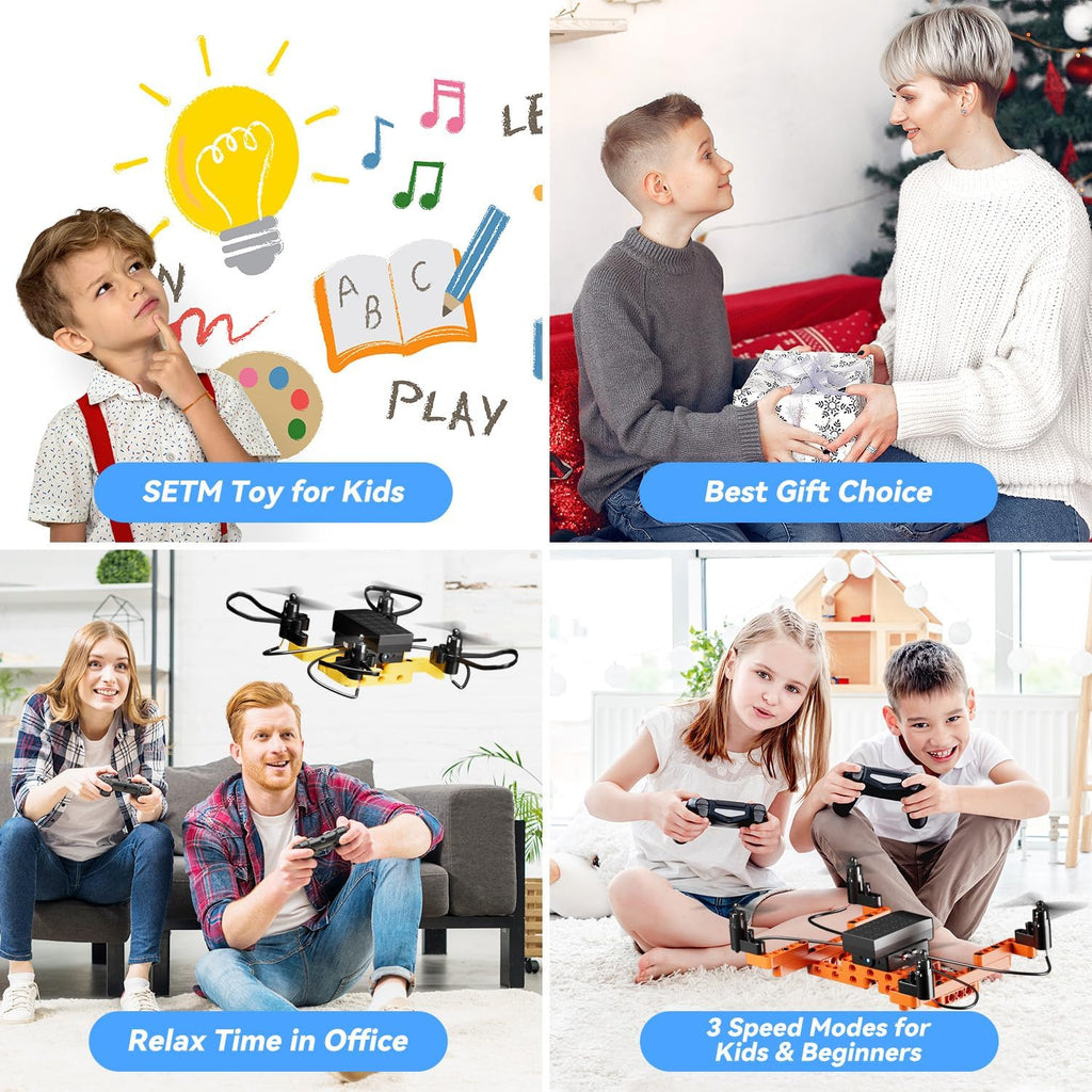 5-in-1 DIY Drone Building Kit for Kids & Beginners – 159pcs, Altitude Hold, 3D Flips | US Stock