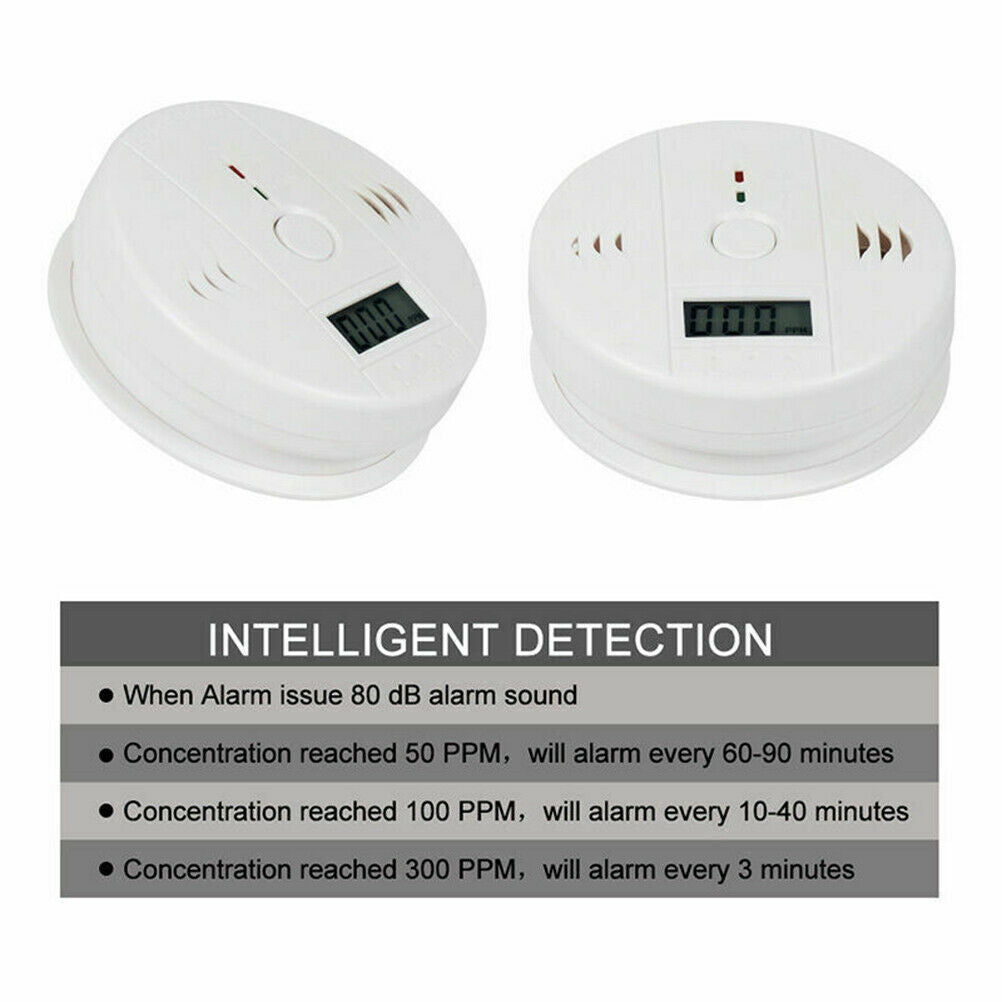 FREE SHIPPING LCD Display CO Carbon Monoxide Gas Detector Device Home Safety Alarm Detector