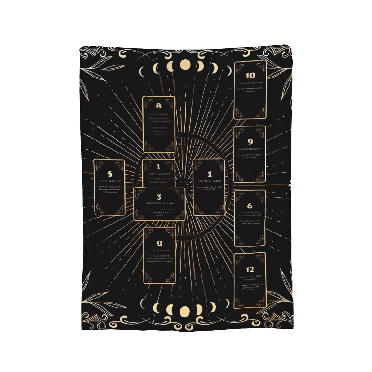 Tarot Card Flannel Fleece Throw Blanket - Soft Cozy Bed & Couch Cover, 4 Sizes, US Free Shipping