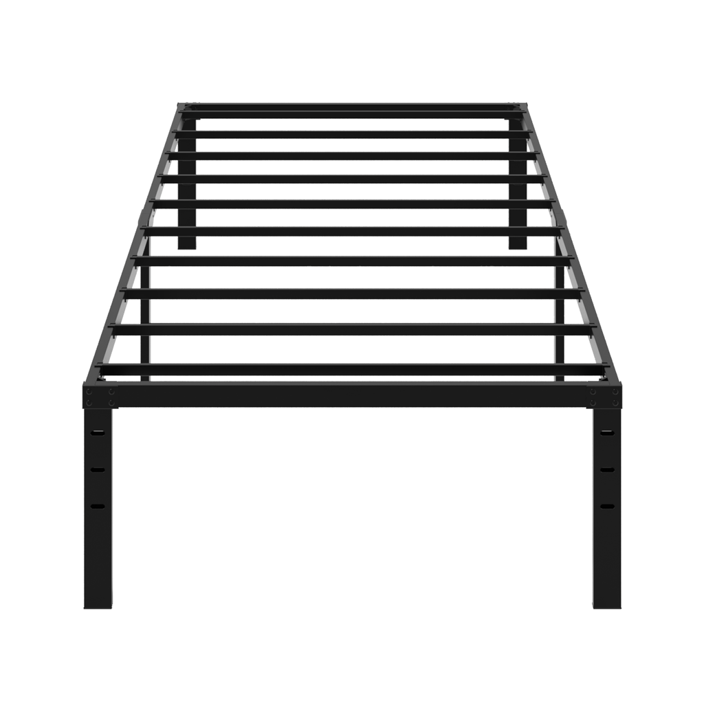 US STOCK FREE SHIPPING Black Twin Size Simple Basic Platform Metal Bed Frame - 14 Inch Bed Height