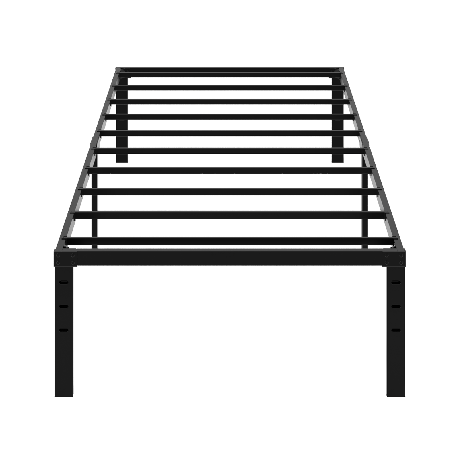 US STOCK FREE SHIPPING Black Twin Size Simple Basic Platform Metal Bed Frame - 14 Inch Bed Height