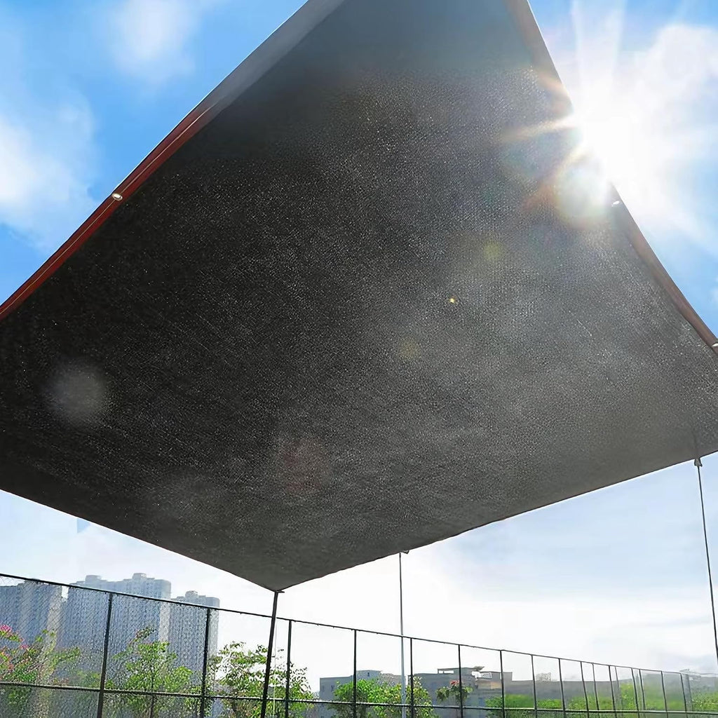 Black Shade Cloth 70% Sun Shade Net with Reinforced Grommets - US In-Stock