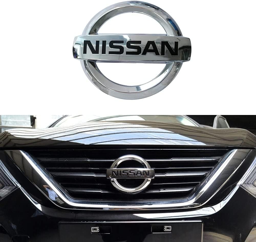 Nissan Front Grille Emblem Badge – Chrome ABS, Fits 2011-2018 Altima Murano Rogue Maxima Quest | WildRush