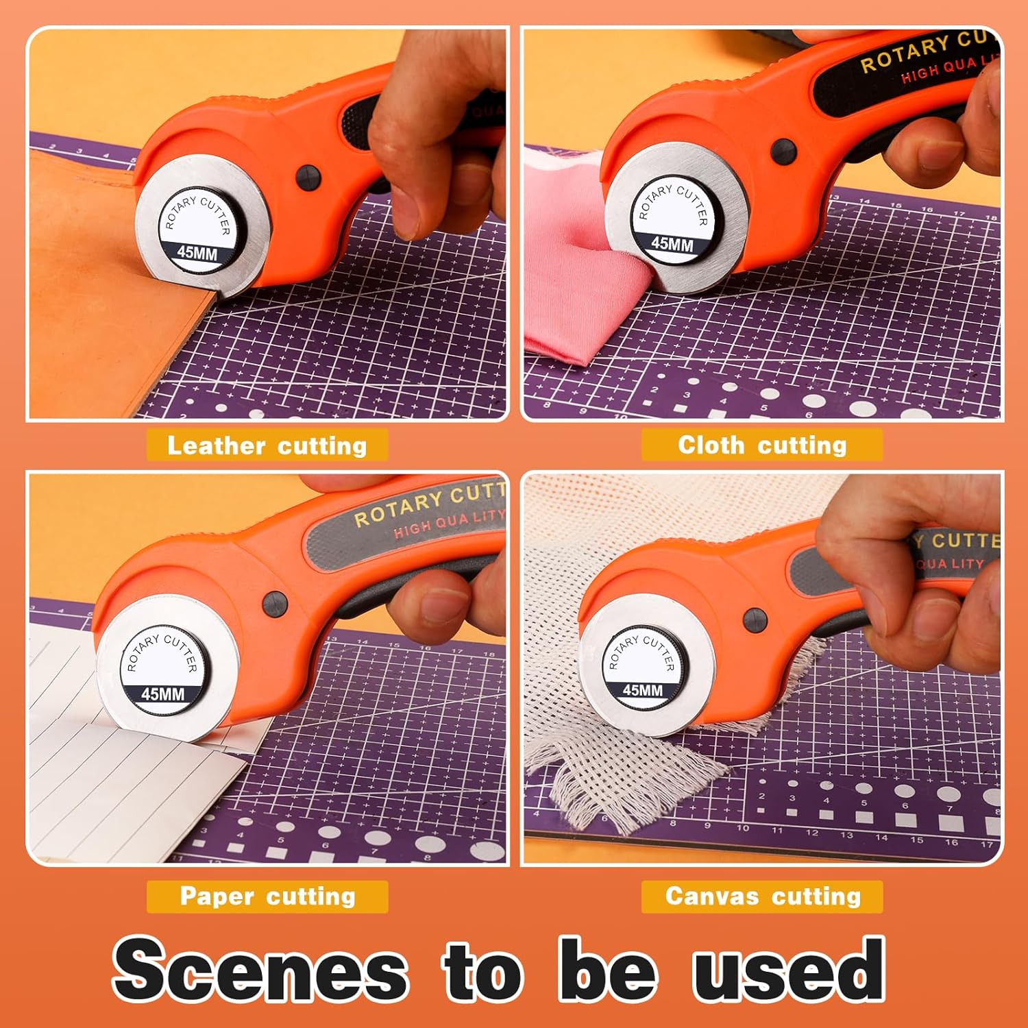 45mm Rotary Cutter for Fabric – Professional Quilting & Sewing Cutting Tool | WildRush