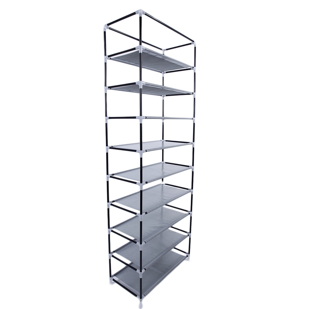 US STOCK FREE SHIPPING Fashionable Room-saving 9 Lattices Non-woven Fabric Shoe Rack Coffee