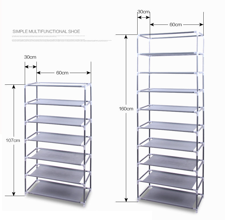 US STOCK FREE SHIPPING Fashionable Room-saving 9 Lattices Non-woven Fabric Shoe Rack Coffee