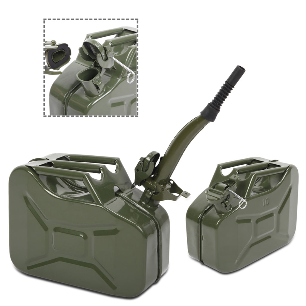 US STOCK FREE SHIPPING 10L 0.8mm American Oil Barrel Army Green With Inverted Oil Pipe