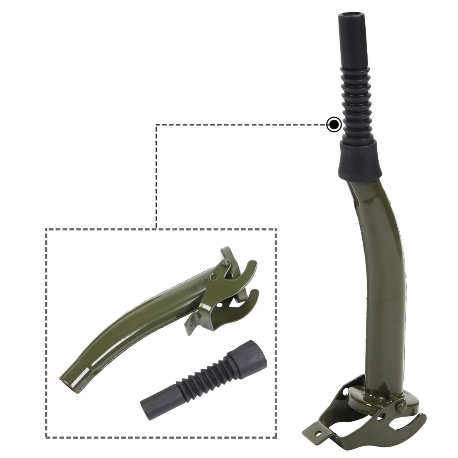 US STOCK FREE SHIPPING 10L 0.8mm American Oil Barrel Army Green With Inverted Oil Pipe
