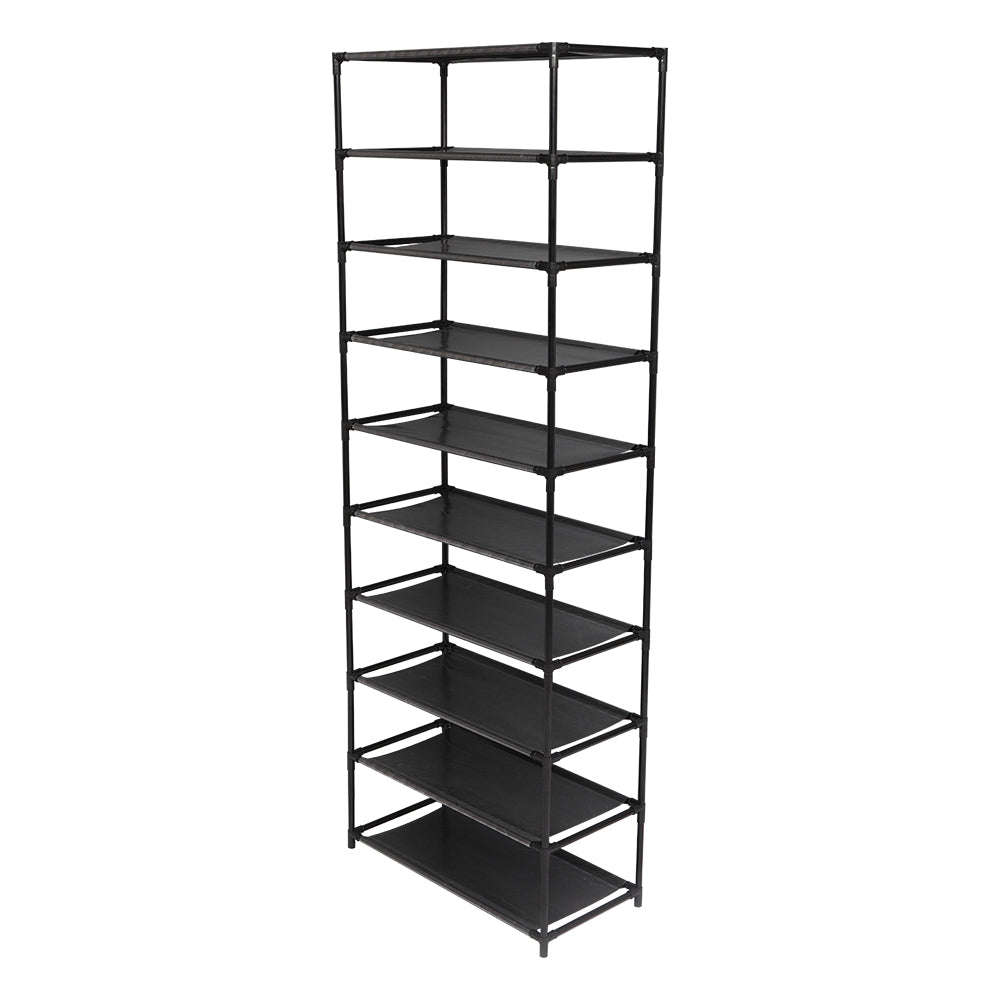 10-Tier Shoe Rack Organizer | Holds 30 Pairs | Non-Woven & Steel | Free US Shipping, 3-Day Delivered