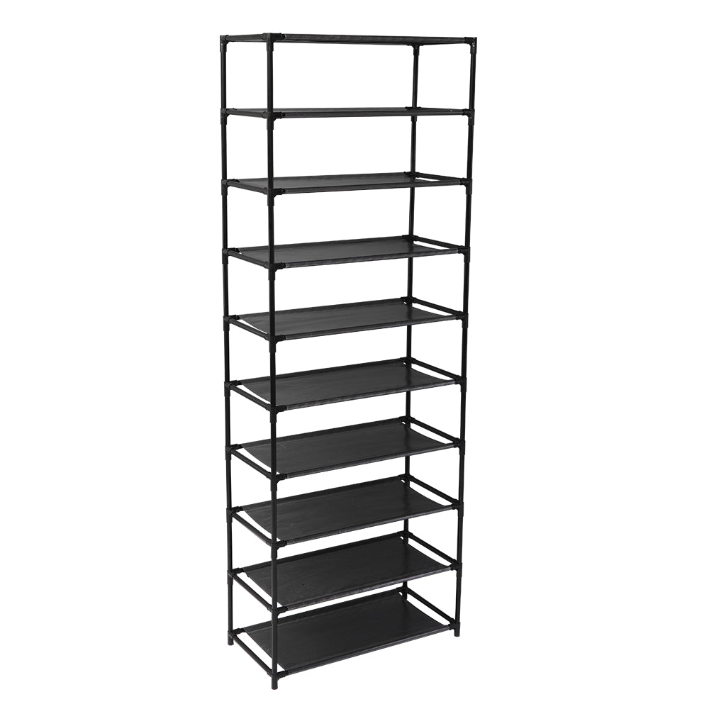 10-Tier Shoe Rack Organizer | Holds 30 Pairs | Non-Woven & Steel | Free US Shipping, 3-Day Delivered