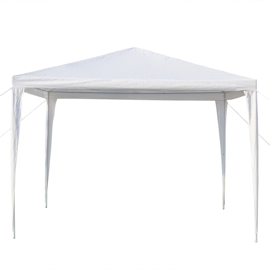 3x3m Waterproof Canopy Tent – Spiral Tube Frame, PE Cloth, White | WildRush