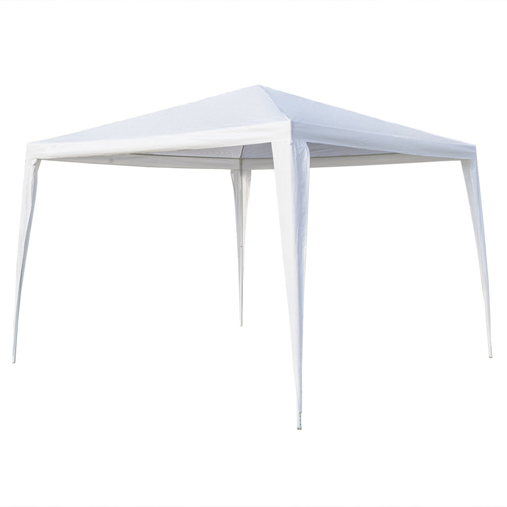 3x3m Waterproof Canopy Tent – Spiral Tube Frame, PE Cloth, White | WildRush