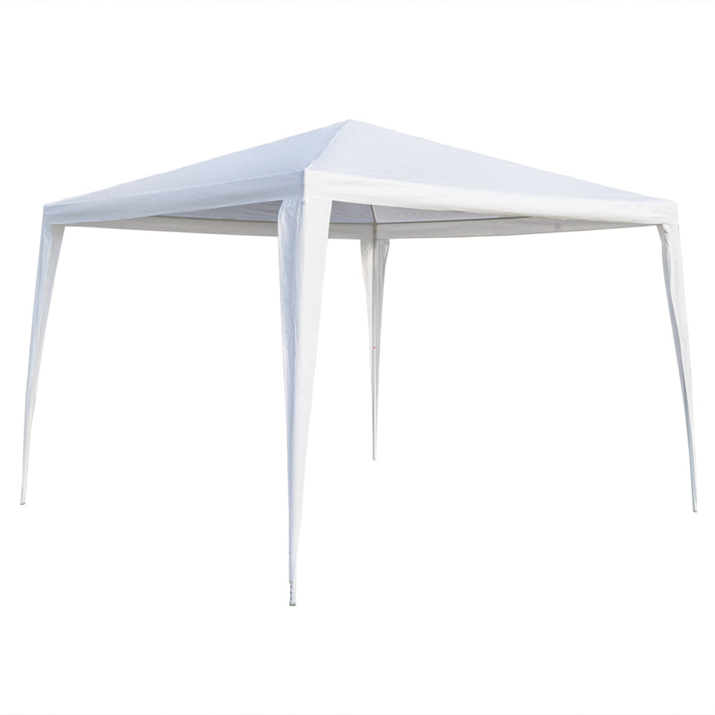 3x3m Waterproof Canopy Tent – Spiral Tube Frame, PE Cloth, White | WildRush