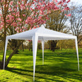 3x3m Waterproof Canopy Tent – Spiral Tube Frame, PE Cloth, White | WildRush