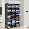 12-Tier Shoe Rack Organizer – 72 Pair Capacity, 36-Grid Expandable Tower Shelf for Heels, Boots & Slippers | Free US Shipping