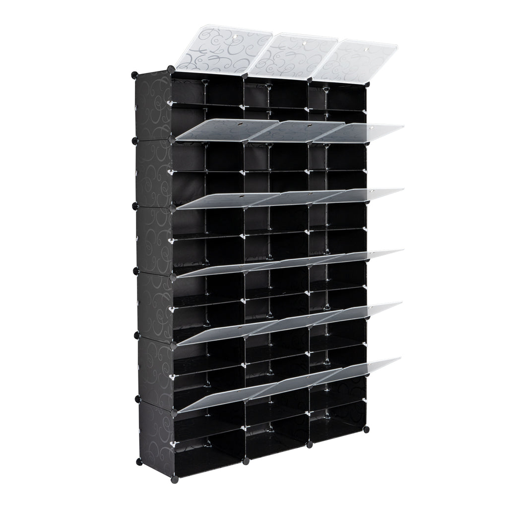 12-Tier Shoe Rack Organizer – 72 Pair Capacity, 36-Grid Expandable Tower Shelf for Heels, Boots & Slippers | Free US Shipping