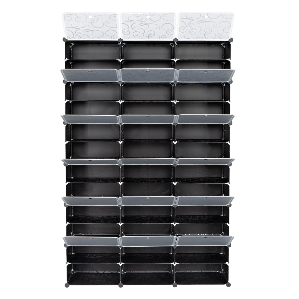 12-Tier Shoe Rack Organizer – 72 Pair Capacity, 36-Grid Expandable Tower Shelf for Heels, Boots & Slippers | Free US Shipping