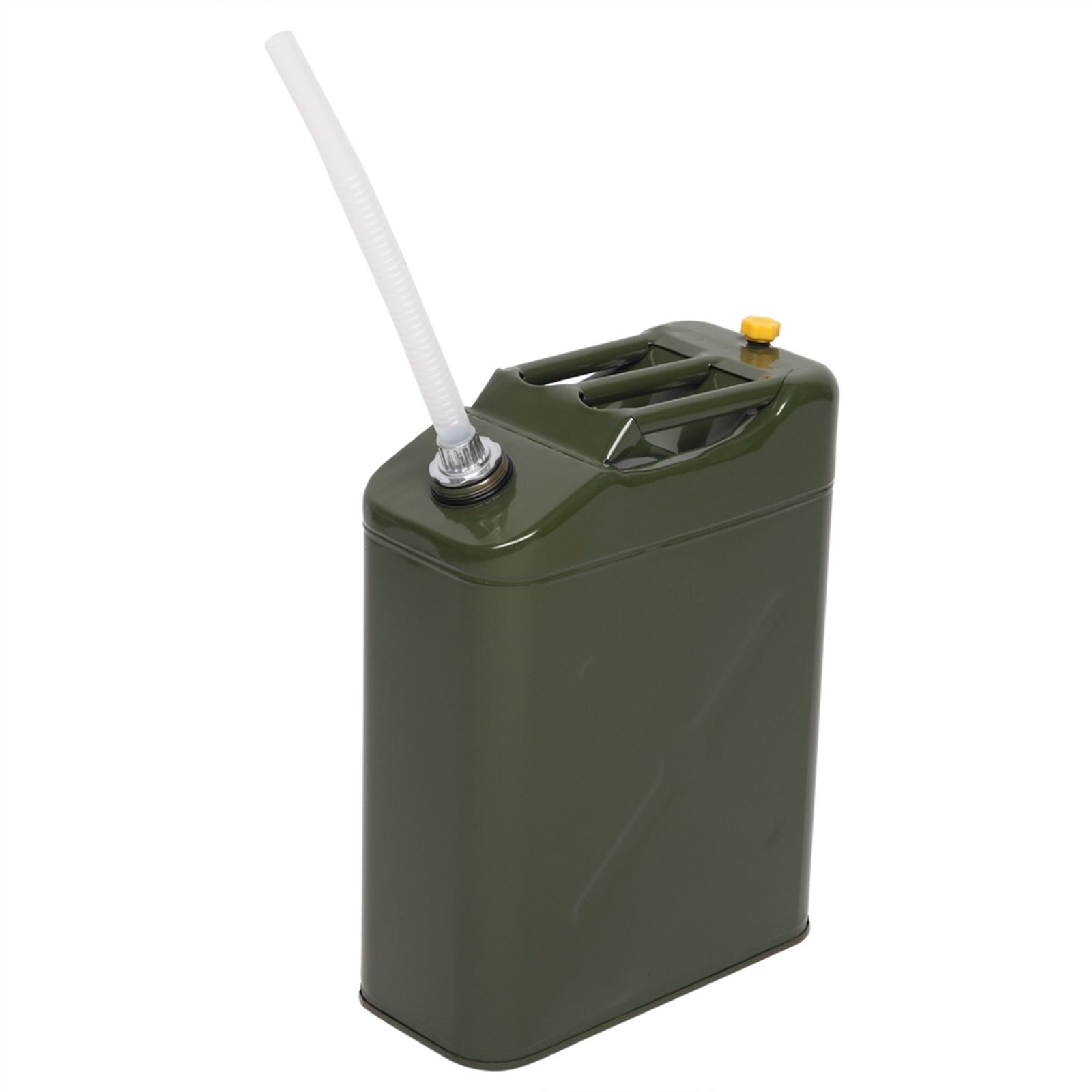 US STOCK FREE SHIPPING 20L Standard Cold-rolled Plate Petrol Diesel Can Gasoline Bucket with Oil Pipe Army Green