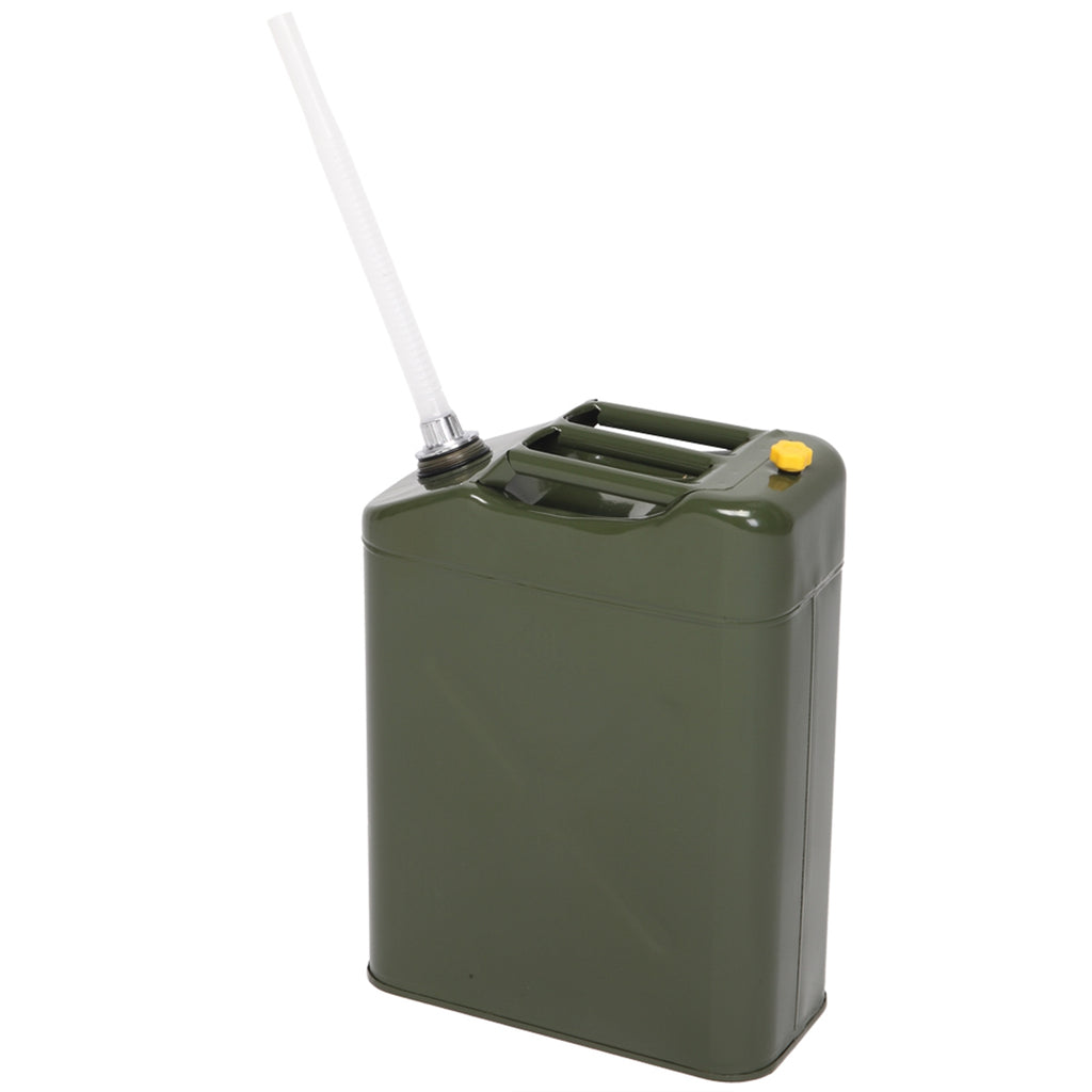 US STOCK FREE SHIPPING 20L Standard Cold-rolled Plate Petrol Diesel Can Gasoline Bucket with Oil Pipe Army Green