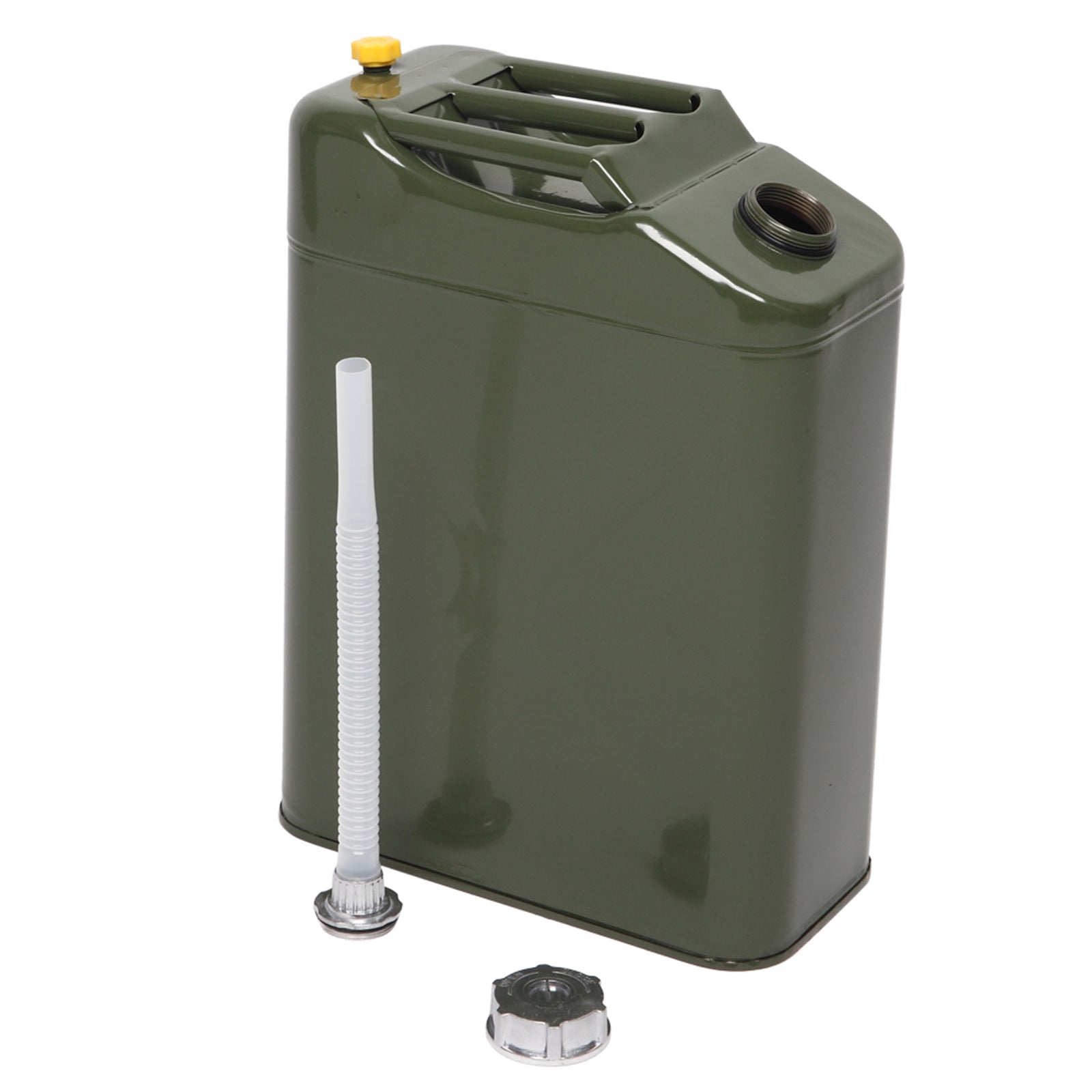 US STOCK FREE SHIPPING 20L Standard Cold-rolled Plate Petrol Diesel Can Gasoline Bucket with Oil Pipe Army Green