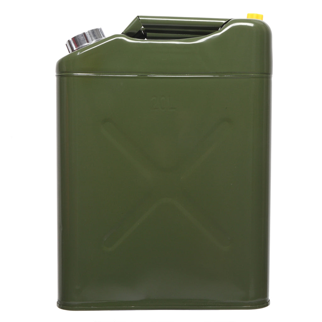 US STOCK FREE SHIPPING 20L Standard Cold-rolled Plate Petrol Diesel Can Gasoline Bucket with Oil Pipe Army Green