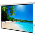 US FREE SHIPPING 100" 4:3 80" x 60" Viewing Area Motorized Projector Screen with Remote Control Matte White
