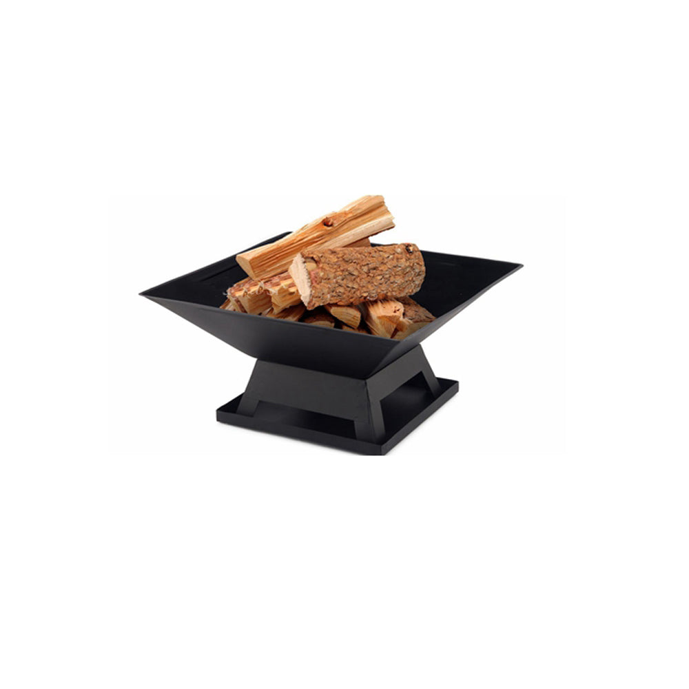 Square Outdoor Fire Pit & BBQ Grill – Portable Wood Burning Fireplace with Mesh Lid & Poker | Free US Shipping