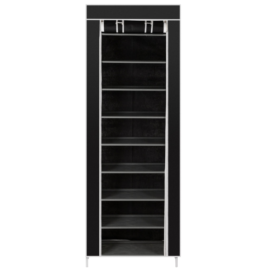 10-Layer 9-Lattice Shoe Rack | Non-Woven Fabric & Metal | Holds 20+ Pairs | Free US Shipping, 3-Day Delivered
