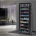 10-Layer 9-Lattice Shoe Rack | Non-Woven Fabric & Metal | Holds 20+ Pairs | Free US Shipping, 3-Day Delivered