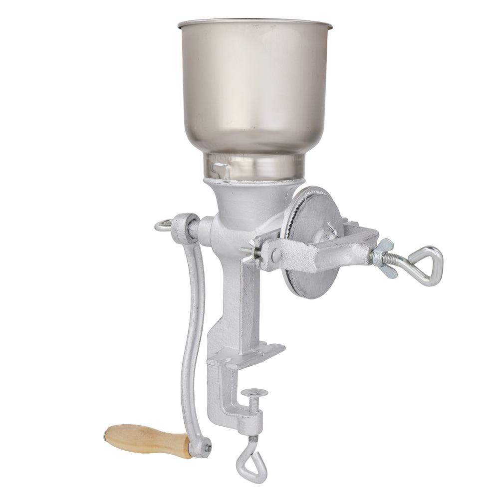 US STOCK FREE SHIPPING 500# Home Use Hand Cranking Operation Grain Grinder Silver