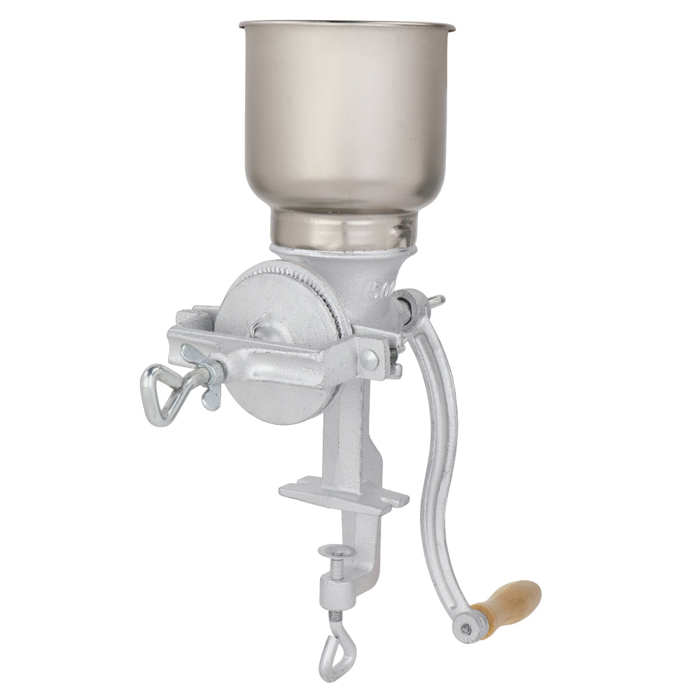 US STOCK FREE SHIPPING 500# Home Use Hand Cranking Operation Grain Grinder Silver