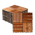 27-Piece Wood Interlocking Deck Tiles – 11.8" x 11.8" Natural Pine, Waterproof, Indoor & Outdoor Patio Flooring | Free US Shipping
