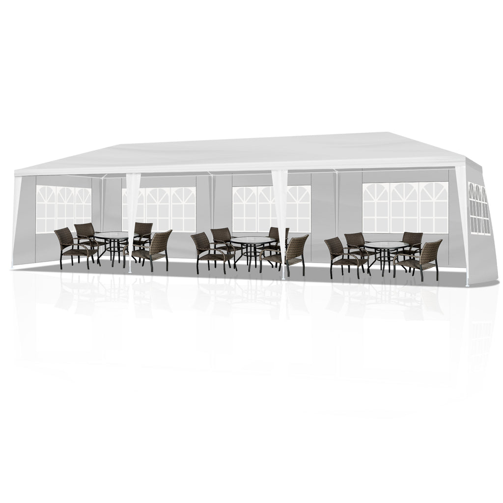 3x9m 5-Sided Outdoor Pergola – Iron Frame, PE Cloth, Spiral Pipe | WildRush