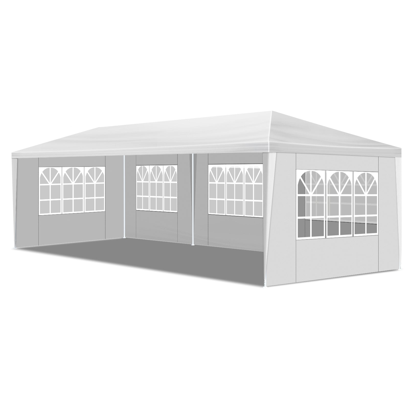3x9m 5-Sided Outdoor Pergola – Iron Frame, PE Cloth, Spiral Pipe | WildRush