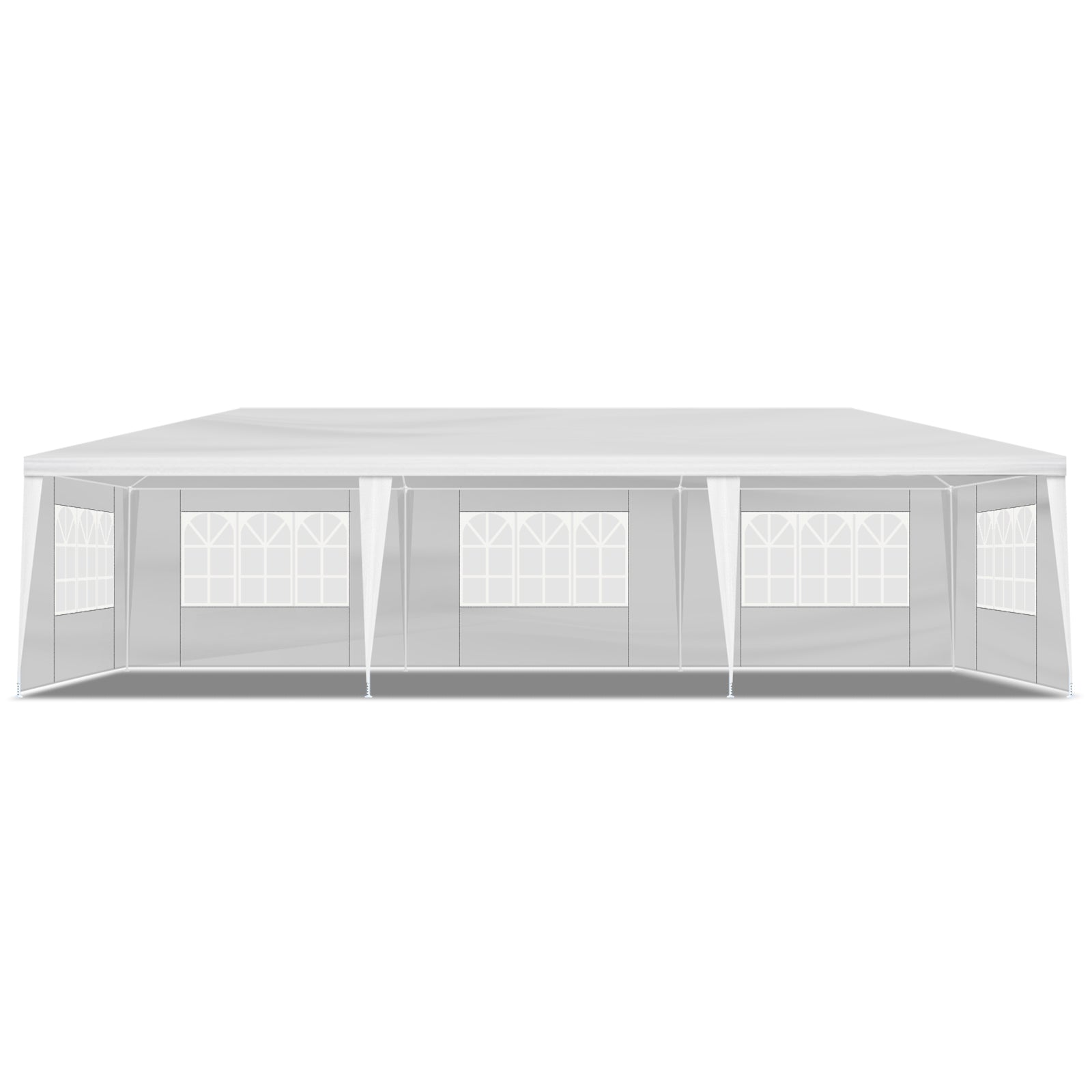 3x9m 5-Sided Outdoor Pergola – Iron Frame, PE Cloth, Spiral Pipe | WildRush