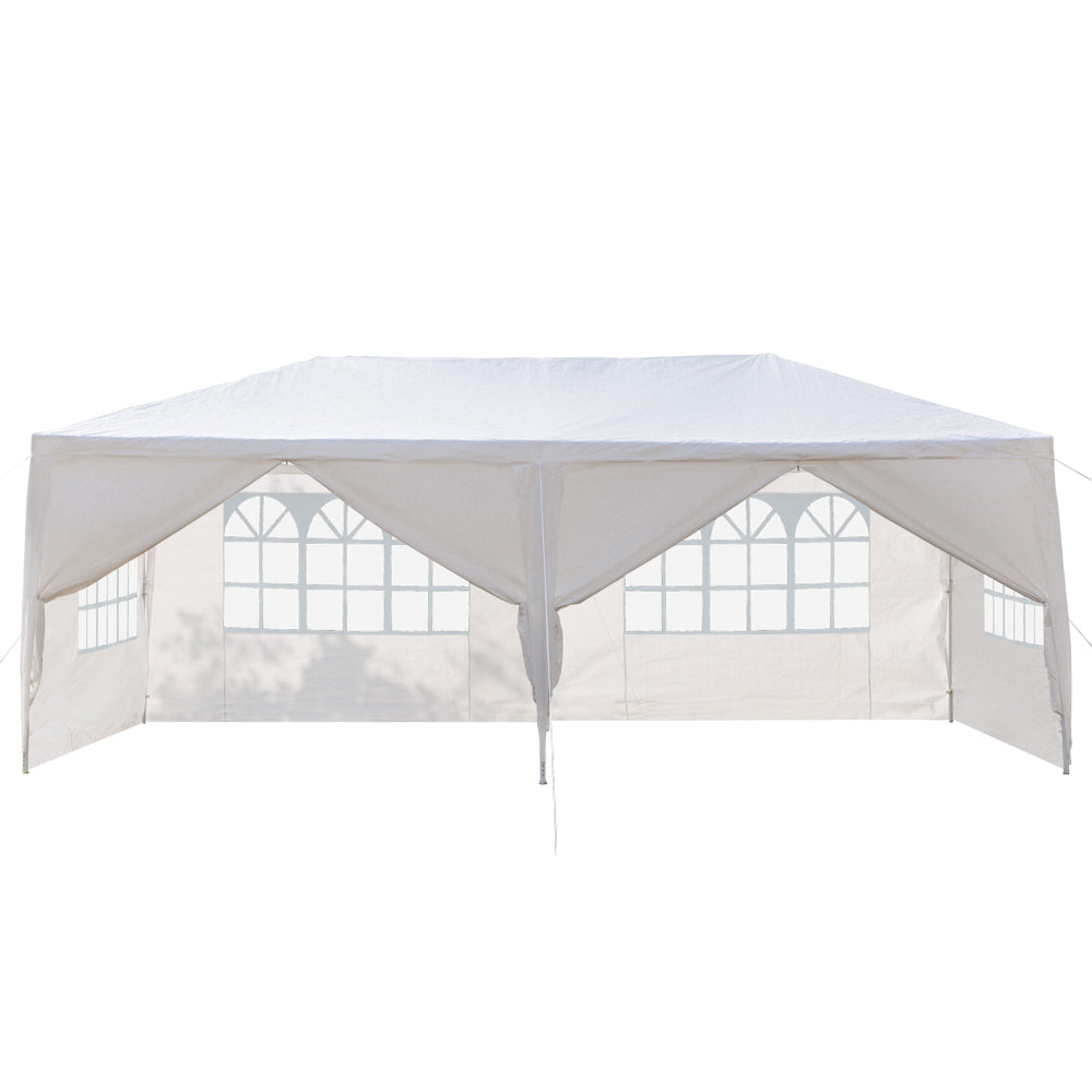 10'x20' Outdoor Party Tent – 6 Removable Sidewalls, Waterproof Canopy, White | WildRush