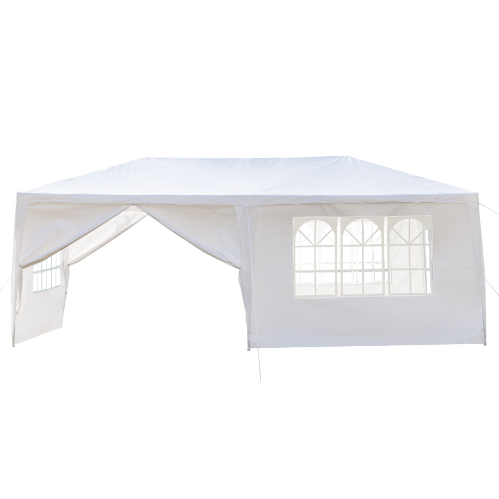 10'x20' Outdoor Party Tent – 6 Removable Sidewalls, Waterproof Canopy, White | WildRush