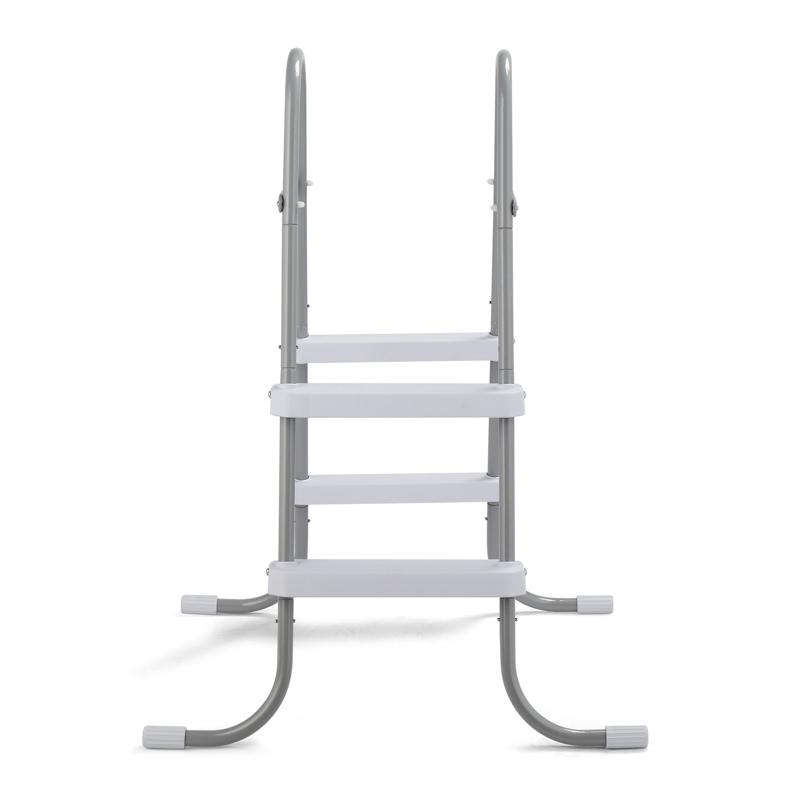2-Step Above Ground Pool Ladder – 33" Wide, 300 lbs Capacity, Iron Grey Frame
