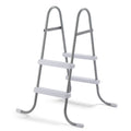 2-Step Above Ground Pool Ladder – 33" Wide, 300 lbs Capacity, Iron Grey Frame