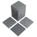 US STOCK FREE SHIPPING Plastic Interlocking Deck Tiles, 27 Pack, 11.8"x11.8" Waterproof Flooring Tiles for Indoor and Outdoor, Patio Floor Decking Tiles for Porch Poolside Balcony Backyard, Dark Grey