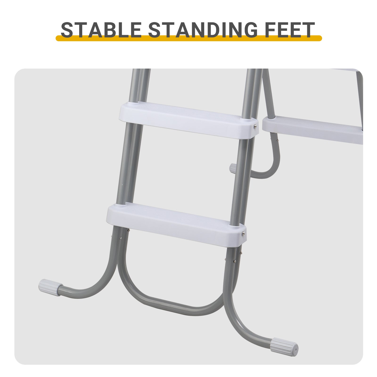 4-Step Above Ground Pool Ladder – 52" Wide, 300 lbs Capacity, Foldable Safety Ladder