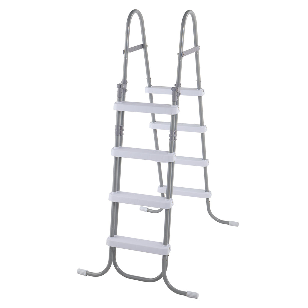 4-Step Above Ground Pool Ladder – 52" Wide, 300 lbs Capacity, Foldable Safety Ladder