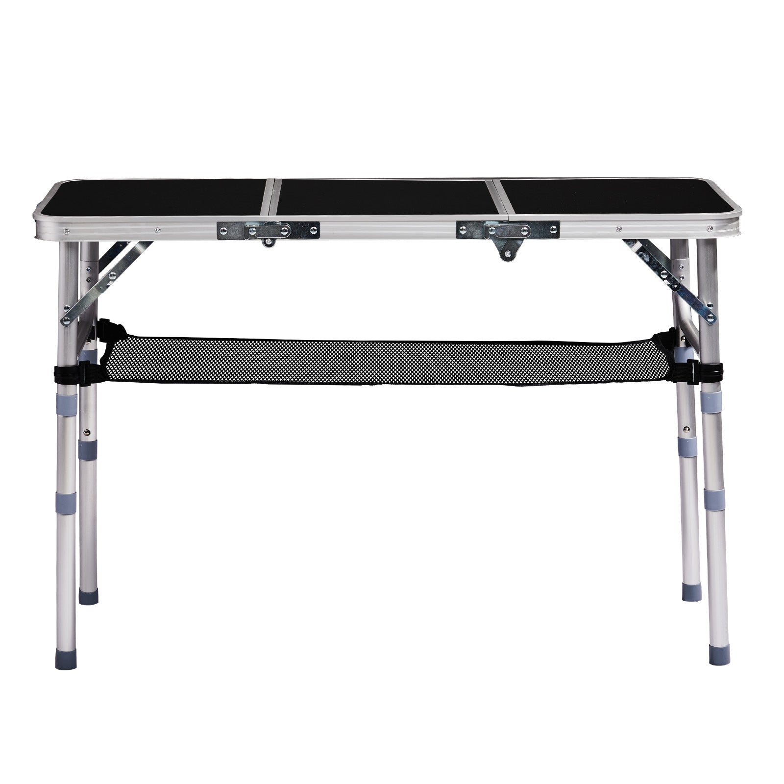 US FREE SHIPPING Outdoor Folding Camping Table, 3ft Portable Pinic Table with 3 Adjustable Height, Small Aluminum Foldable Lightweight Patio Side Table with Carry Handle for Outdoor Indoor Hiking Camp BBQ Beach, Black
