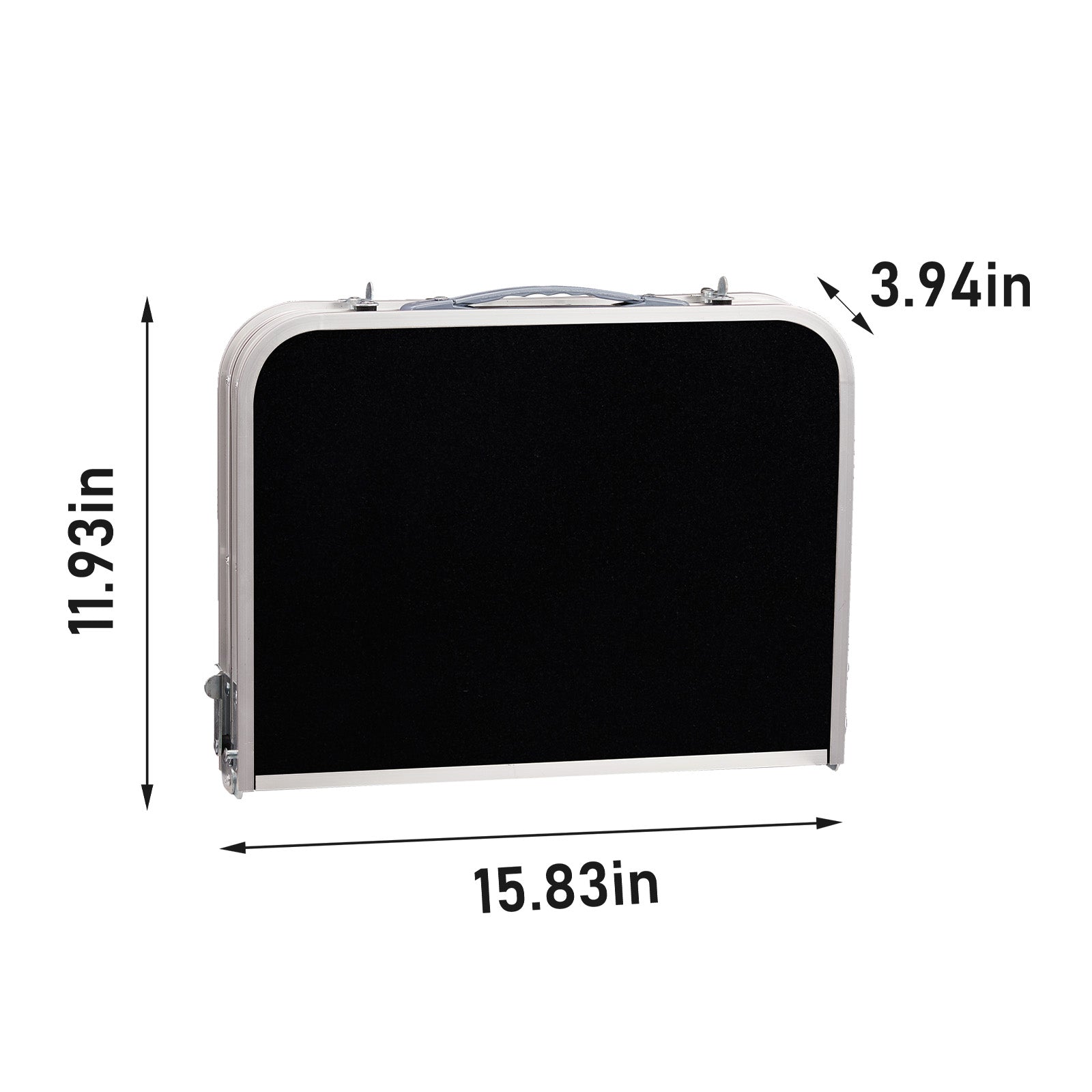 US FREE SHIPPING Outdoor Folding Camping Table, 3ft Portable Pinic Table with 3 Adjustable Height, Small Aluminum Foldable Lightweight Patio Side Table with Carry Handle for Outdoor Indoor Hiking Camp BBQ Beach, Black