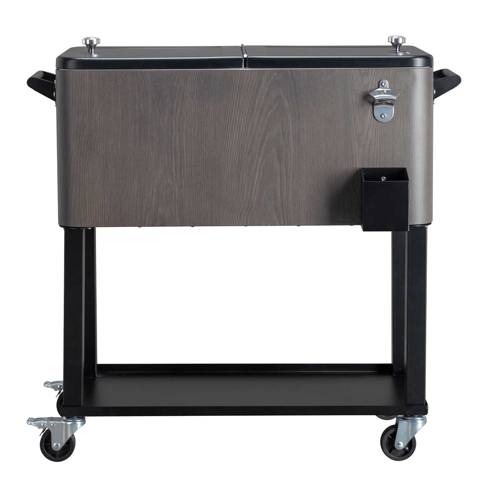 80-Quart Rolling Cooler Cart with Wheels – 48hr Cold, Bottle Opener, 3 Colors | WildRush