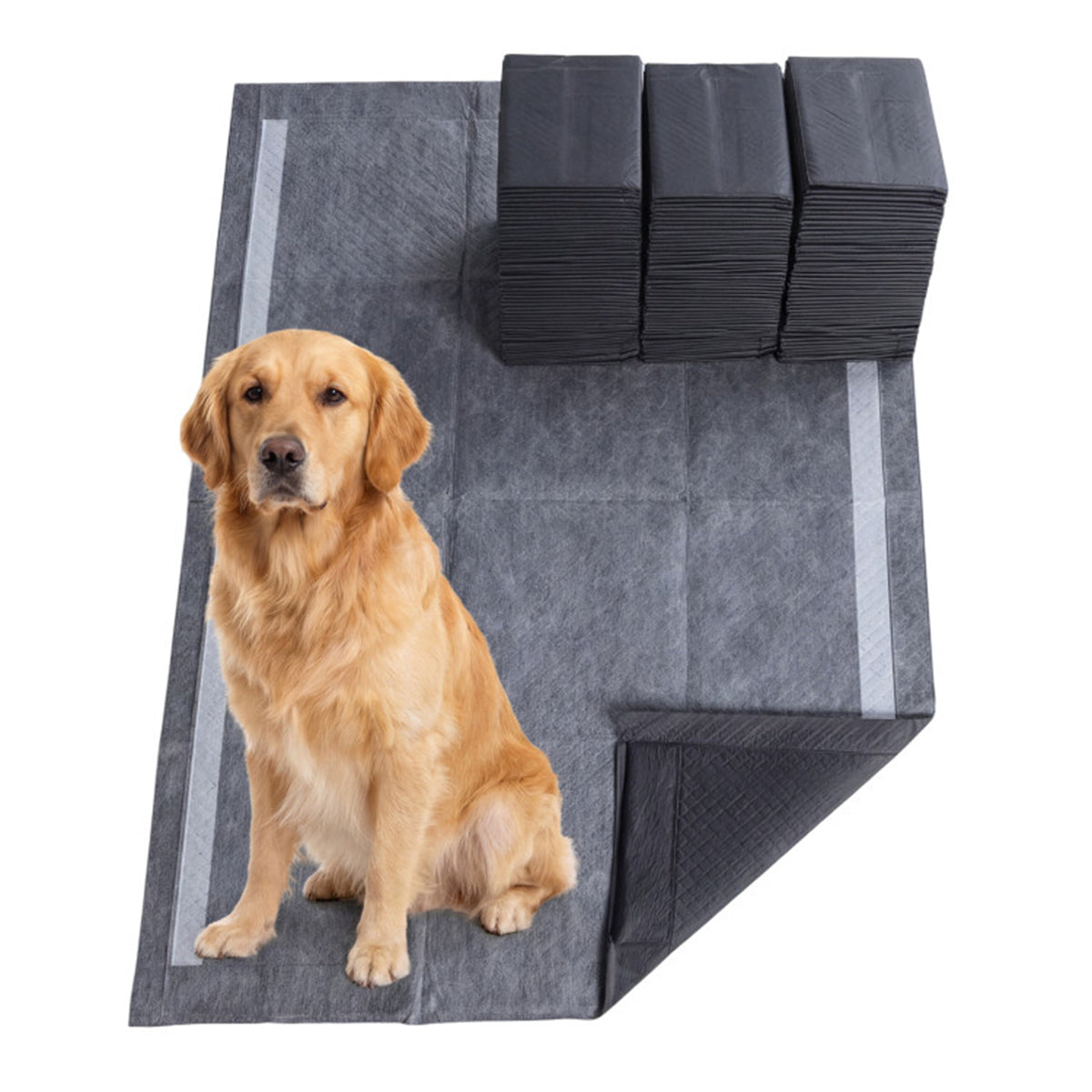 150 Pack Activated Carbon Dog Pee Pads 35.5"x24", Extra Large 6-Layer Odor Control Pet Training Pads US FREE SHIPPING
