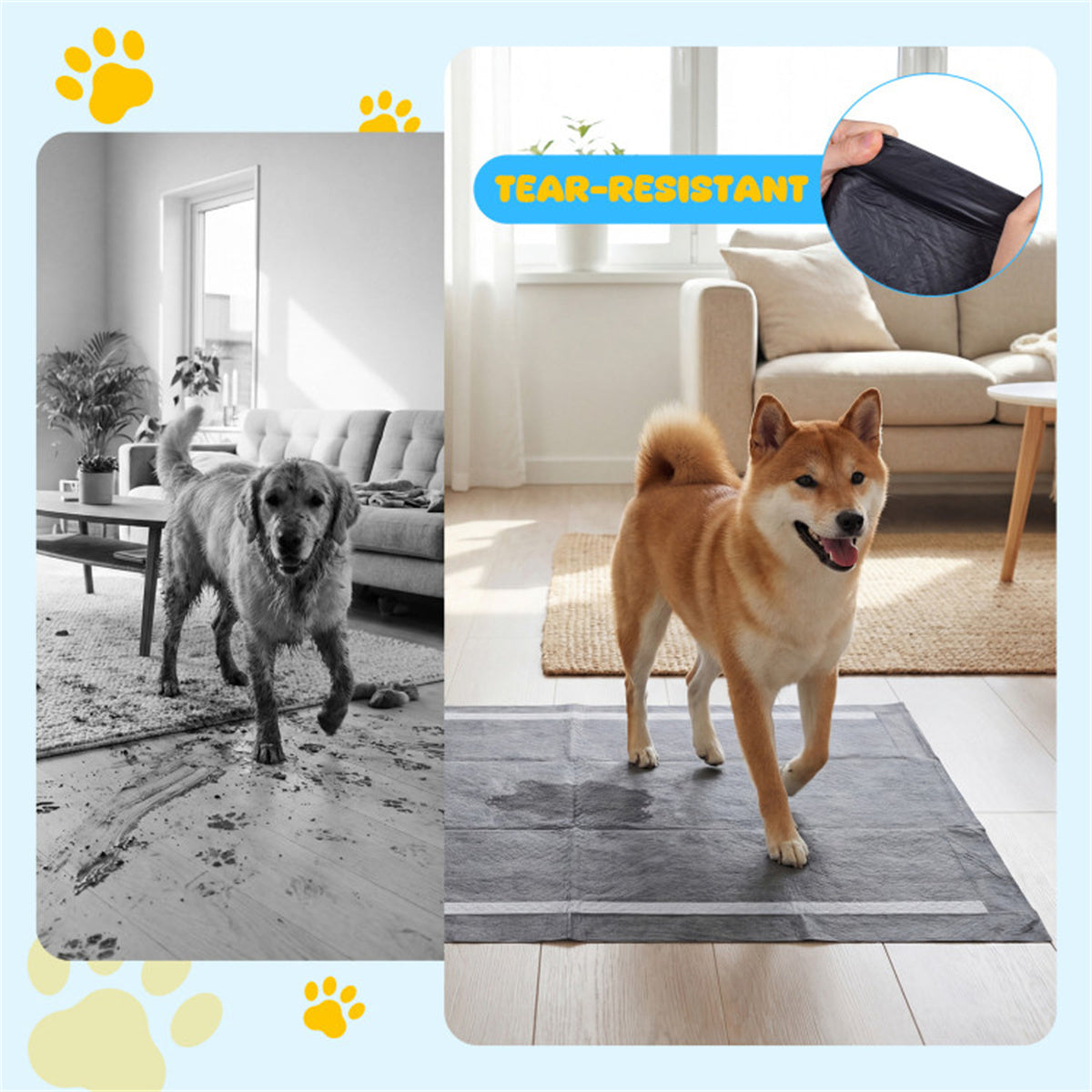 150 Pack Activated Carbon Dog Pee Pads 35.5"x24", Extra Large 6-Layer Odor Control Pet Training Pads US FREE SHIPPING